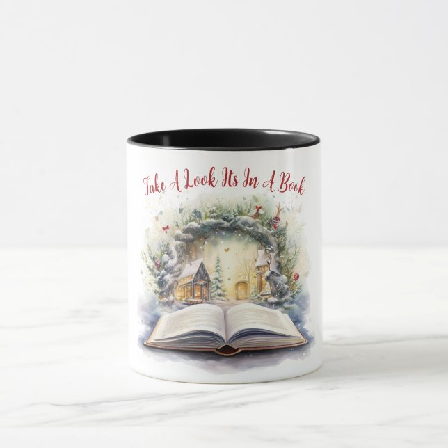 Taza Echa Un Vistazo Está En Un Libro (Centro)