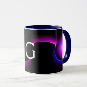 Taza ECLIPSE MONOGRAM Fracturas negras rosadas moradas