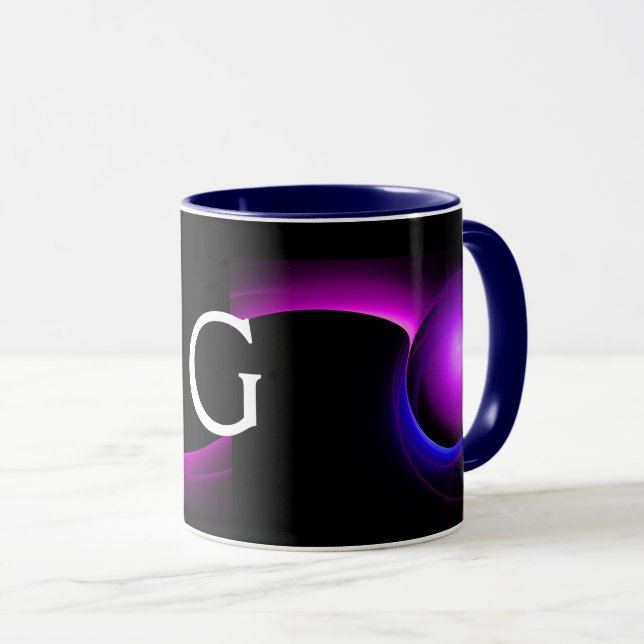 Taza ECLIPSE MONOGRAM Fracturas negras rosadas moradas (Anverso derecho)