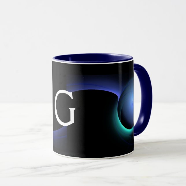 Taza ECLIPSE MONOGRAM Verde azulado Fracturas negras de (Anverso derecho)
