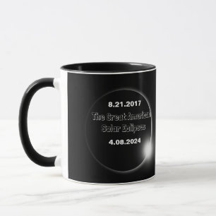 Taza Eclipse solar con doble fecha 2024 & 2017