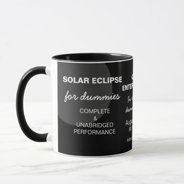 Taza Eclipse solar para personalizable gracioso de Dumm (Izquierda)