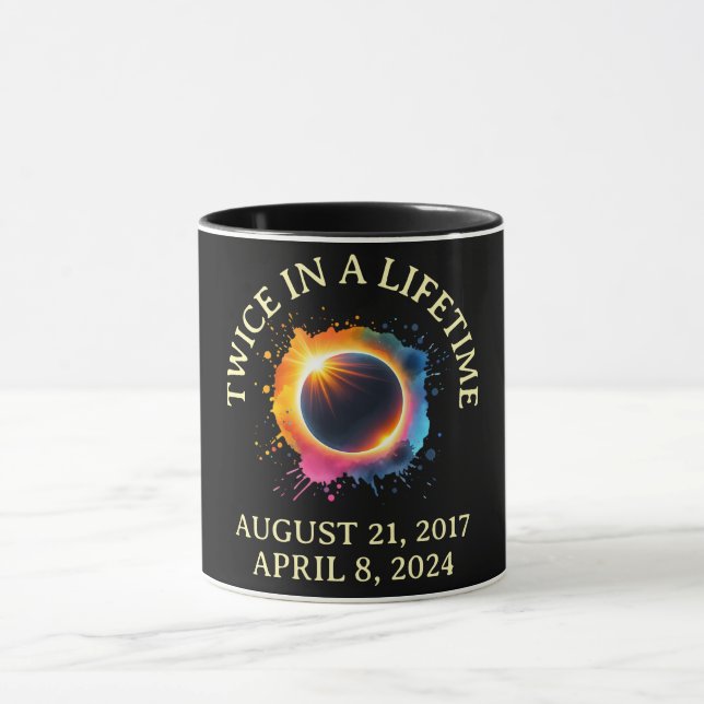 Taza Eclipse Solar Total 2024 Dos Veces Por Vida (Centro)