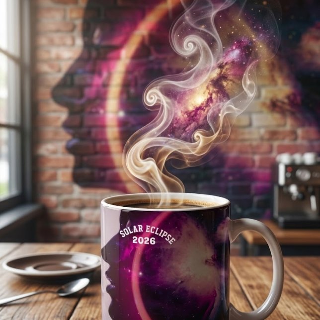 Taza Eclipse total de sol agosto 2026 texto personaliza (Subido por el creador)