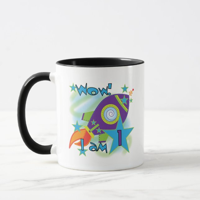Taza Eco de cohetes camisetas de cumpleaños y regalos (Izquierda)