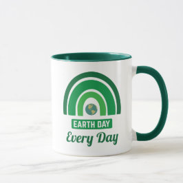 Taza Ecología del Arcoiris Verde Día de la Tierra Todos