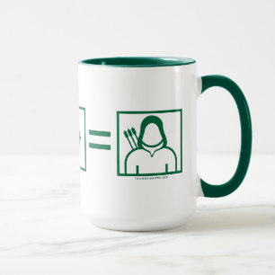Taza Ecuación verde de la flecha de la flecha el  
