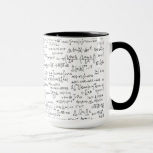 Taza Ecuaciones escritas mano //de la matemáticas