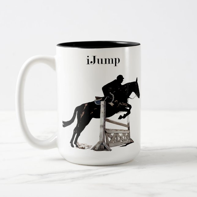 Taza ecuestre del caballo del iJump de la (Izquierda)