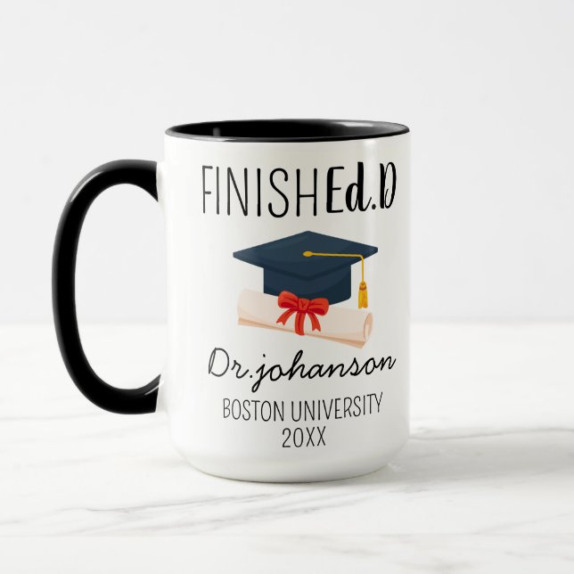 Taza Edd Graduation Gifts For Her Him, EDD Mug, Doctora (Izquierda)