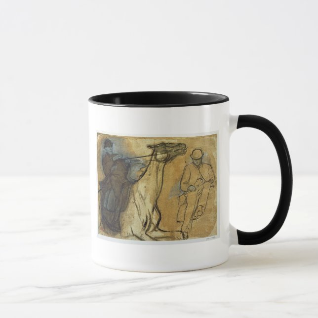 Taza Edgar Degas el | dos estudios de jinetes (Derecha)