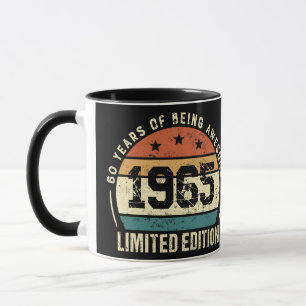 Taza Edición Vintage 1965 Cumpleaños Retro 60