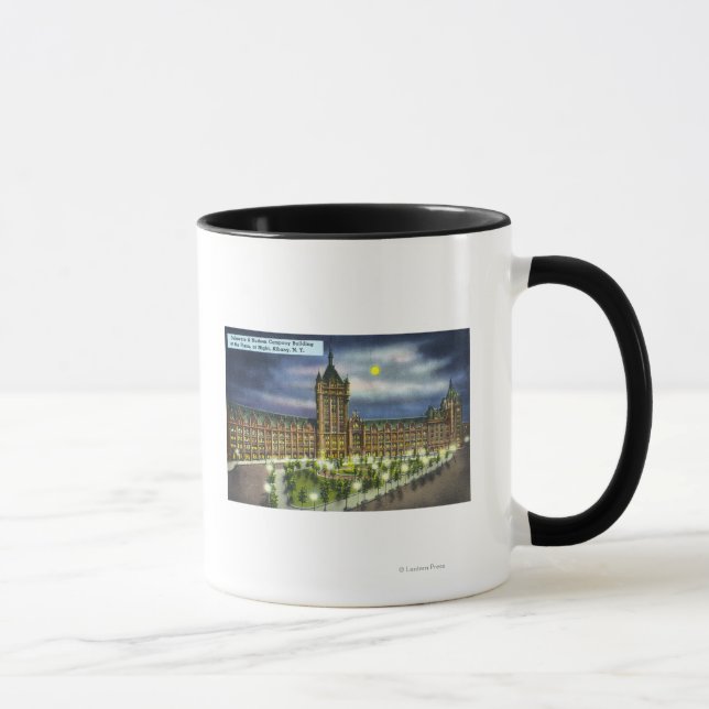 Taza Edificio Delaware y Hudson Co. de noche (Derecha)