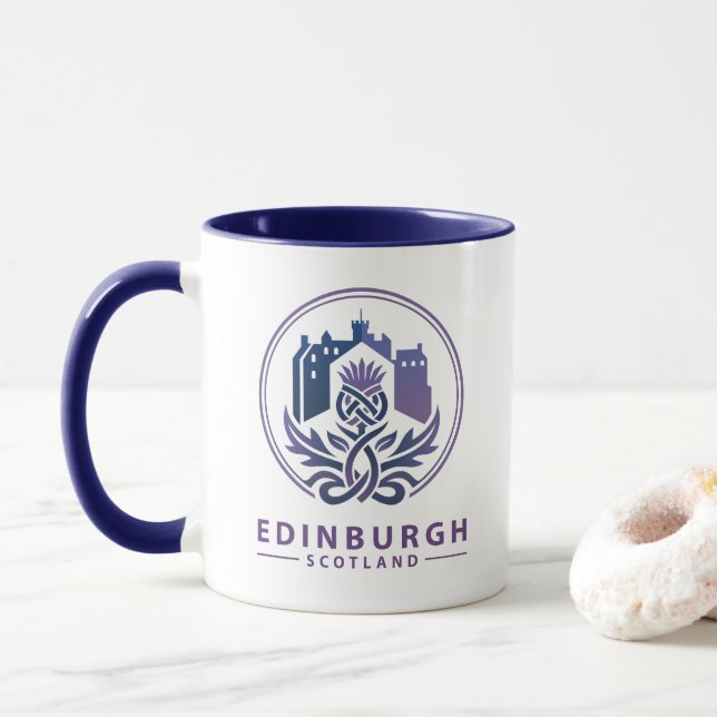 Taza Edinburgh Scotland United Kingdom (Con donut)