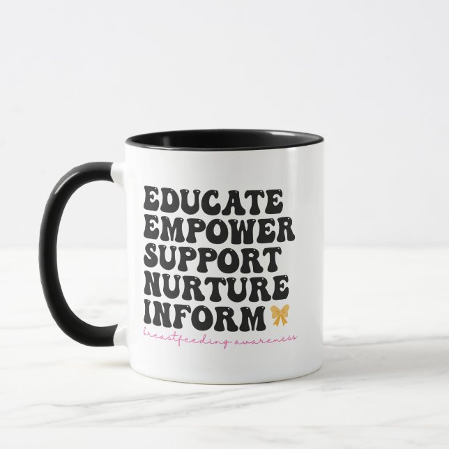 Taza Educar Empower Support Nurture Inform Breastfeed (Izquierda)