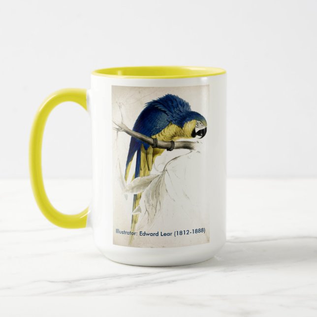 Taza Edward Lear Bird Collection Blue And Yellow Macaw (Izquierda)