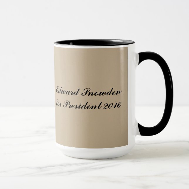 Taza Edward Snowden para el presidente 2016 (Derecha)