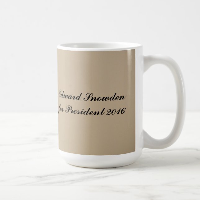 Taza Edward Snowden para el presidente 2016 (Derecha)