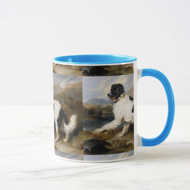 Taza Edwin Henry Landseer Lion A Newfoundland Dog (Derecha)