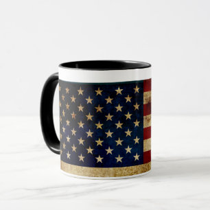 Taza EE. UU. / bandera grunged