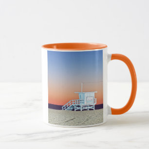 Taza EE. UU., California, Los Ángeles, playa de Santa M