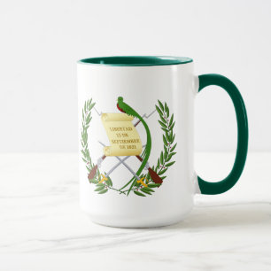Taza EE. UU. Guatemala Corazón banderas Orgullo Hispano