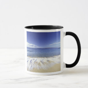 Taza EE. UU., Hawái, Maui, Olas entrando en Makena
