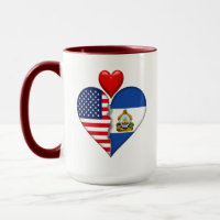 EE. UU. Honduras Corazón banderas Patrimonio Hispa