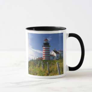 Taza EE. UU., Maine, Lubec. Faro de West Quoddy Head