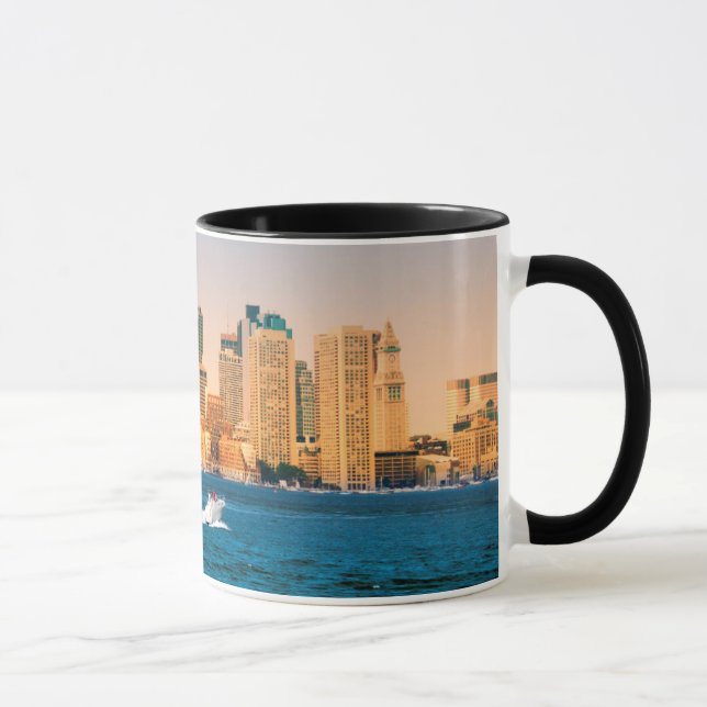Taza EE.UU., Massachusetts. Panorama del paseo marítimo (Derecha)