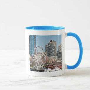 Taza EE.UU., Wa, Seattle. Barco de crucero Argosy Harbo
