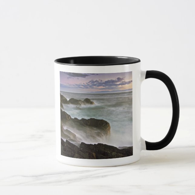 Taza EE. UU., Washington, Islas San Juan. Las olas choc (Derecha)