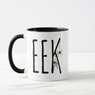 Taza Eek Araña y Telaraña Espeluznante Halloween