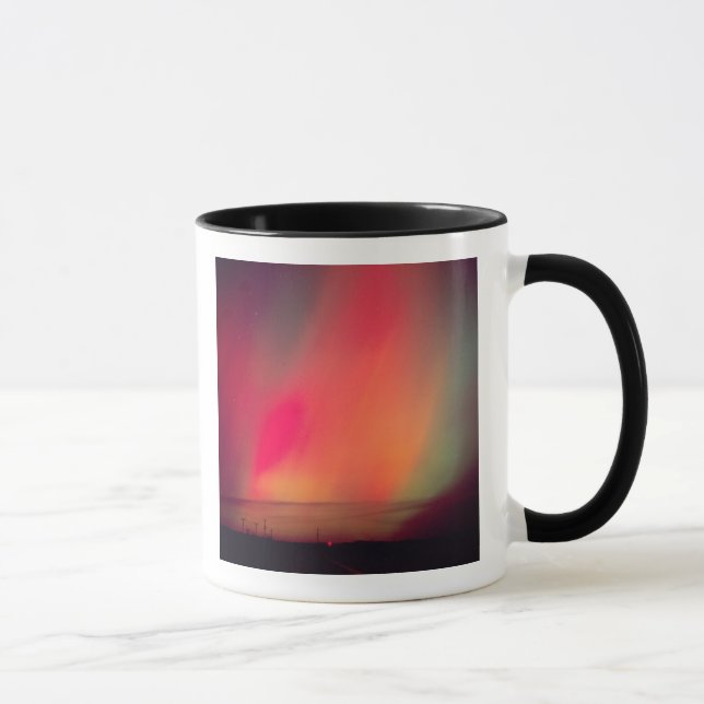 Taza EEUU, Idaho. Aurora boreal, luces del norte en (Derecha)