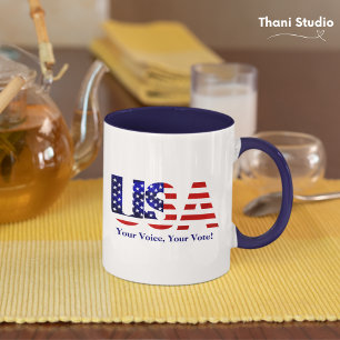 Taza EEUU Voz tu voto política electoral