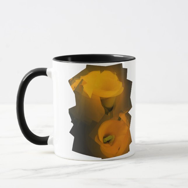 Taza Efecto Calla Lily Warm Yellow Cubist (Izquierda)