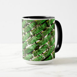 Taza ¿Efecto de pared verde claro y burbujas blancas?