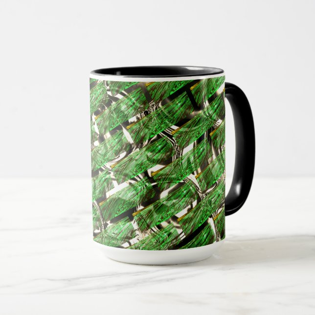 Taza ¿Efecto de pared verde claro y burbujas blancas? (Anverso derecho)