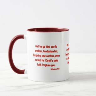 Taza Efesios 4:32 KJV Biblia Verse Mug De Dos Tones