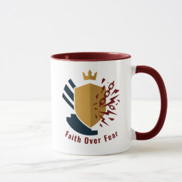 Taza Efesios 6:12 Armadura de Dios escudo corona emblem