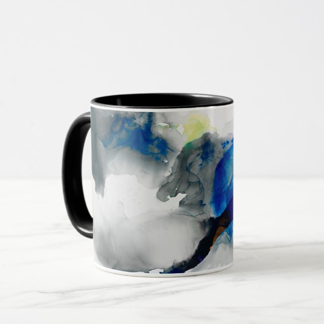 Taza Efímero - Azul y Gris (Anverso izquierdo)