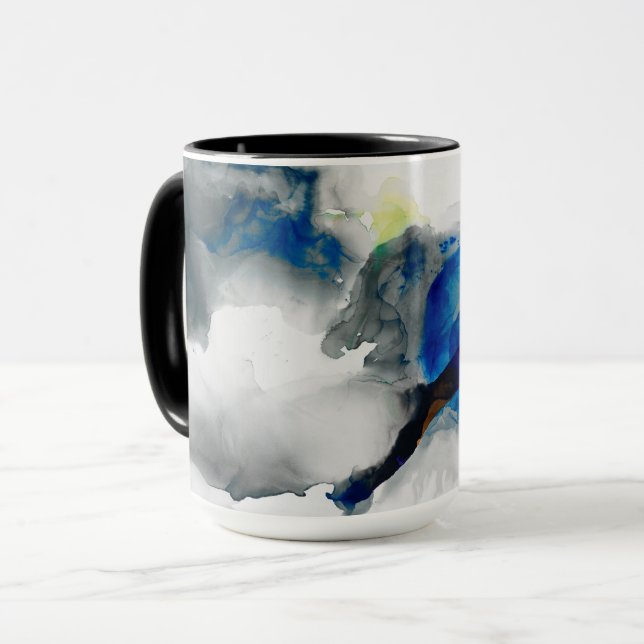 Taza Efímero - Azul y Gris (Anverso izquierdo)