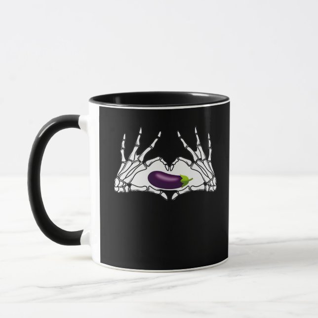 Taza Eggplant Classic - Skeleton Hands Heart (Izquierda)