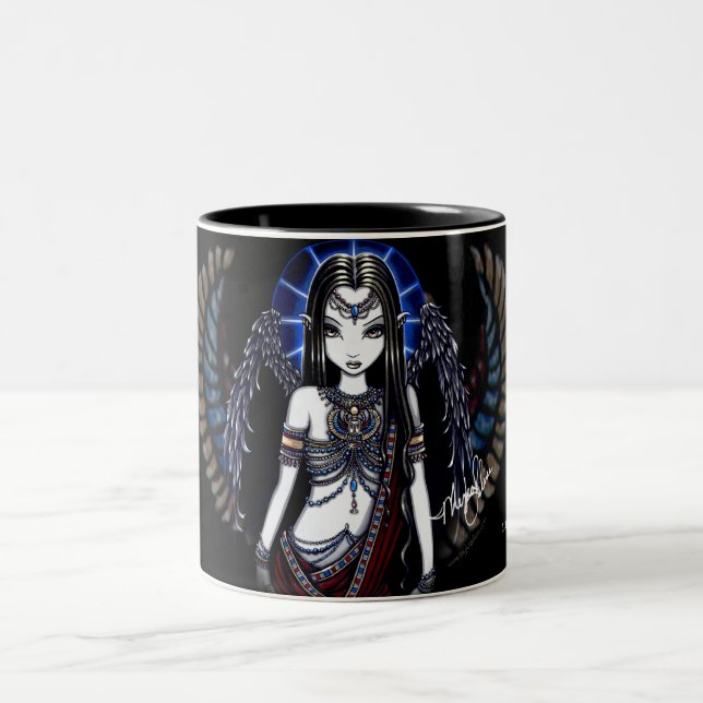 Taza egipcia angelical de la diosa de Nefertari (Centro)