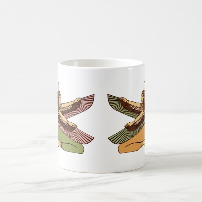 Taza egipcia gemela de las diosas (Centro)