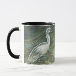 Taza Egret Bird Water Art