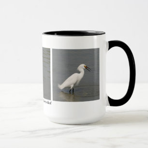 Taza Egret nevado