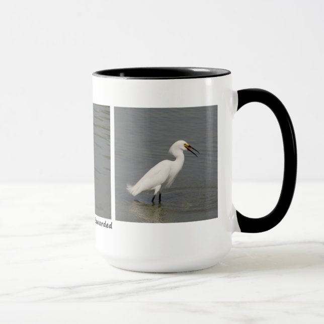 Taza Egret nevado (Derecha)