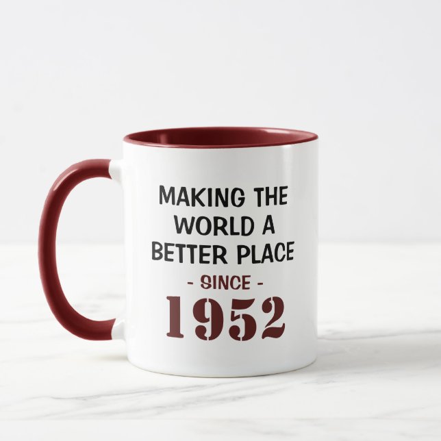 Taza El 70 aniversario divertido que hace que el mundo  (Izquierda)