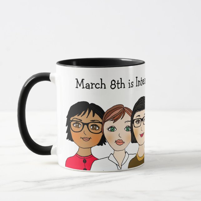 Taza El 8 de marzo es el Día Internacional de la Mujer (Izquierda)